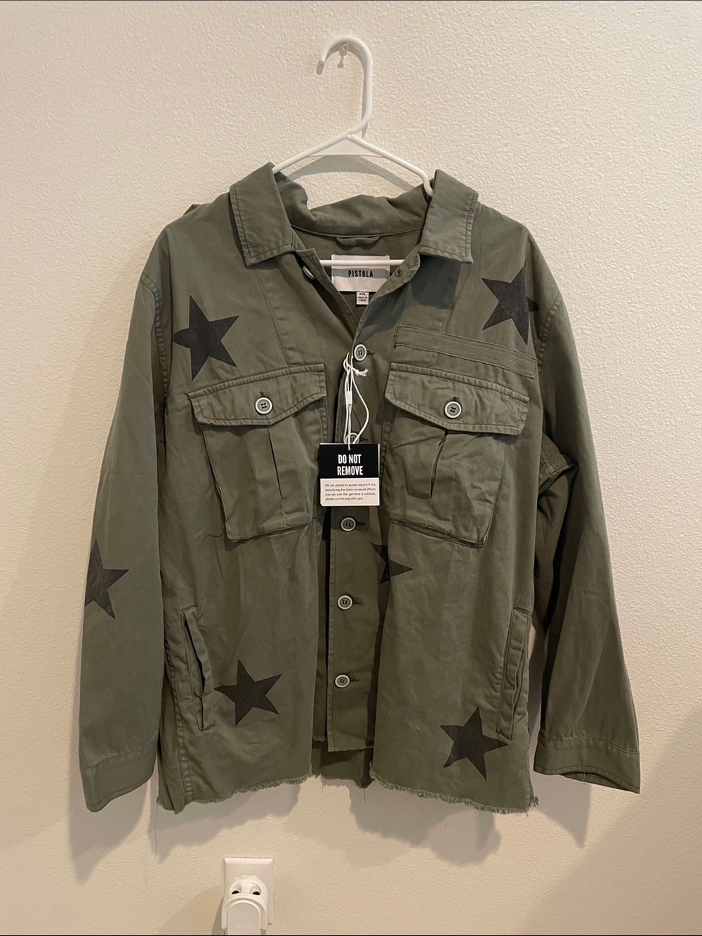 pistola Olive Green Star Utility Shirt Jacket